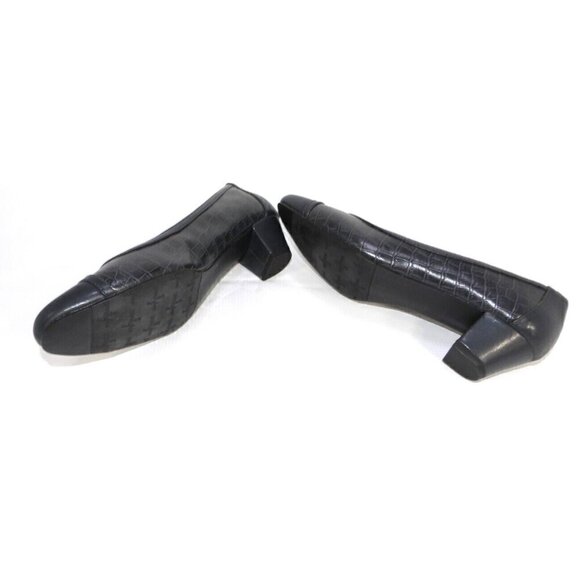 EASY STREET dark gray 2" heel pumps, shoes man made materials women's size 8 M - Picture 5 of 7